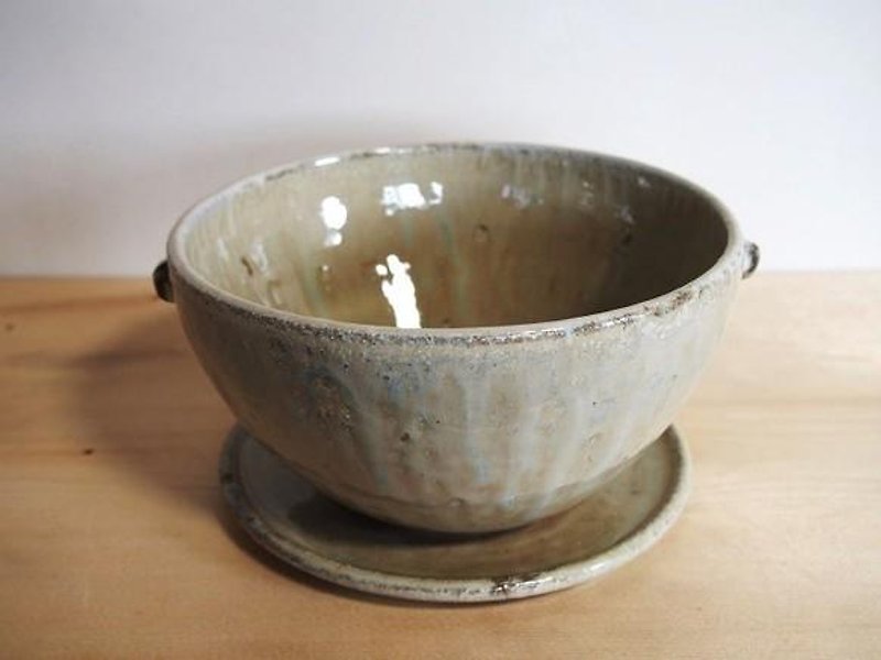 陶器 植木鉢 盆栽（附底盤）yu-004 - 植栽/盆栽 - 其他材質 白色
