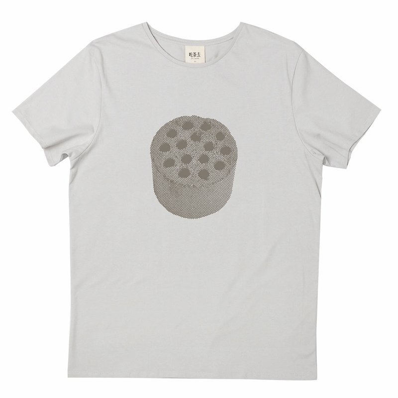 Explications original brand men's cotton round neck short sleeve T-shirt gray honeycomb - เสื้อยืดผู้ชาย - ผ้าฝ้าย/ผ้าลินิน สีกากี