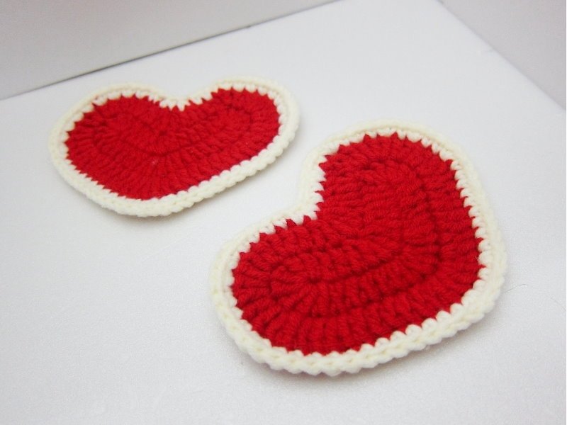 Heart-to-heart. Coasters (a set of two) - ที่รองแก้ว - วัสดุอื่นๆ สีแดง