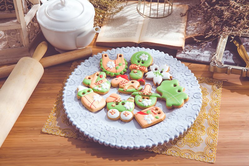 【Salive Biscuits】Kyoto Style Baby Boys 10 Pieces - ของขวัญวันครบรอบ - อาหารสด สีเขียว