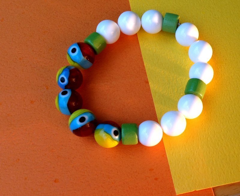 Other Materials Bracelets Multicolor - Bracelet tricolor pudding ∞ glass beads [Limited]