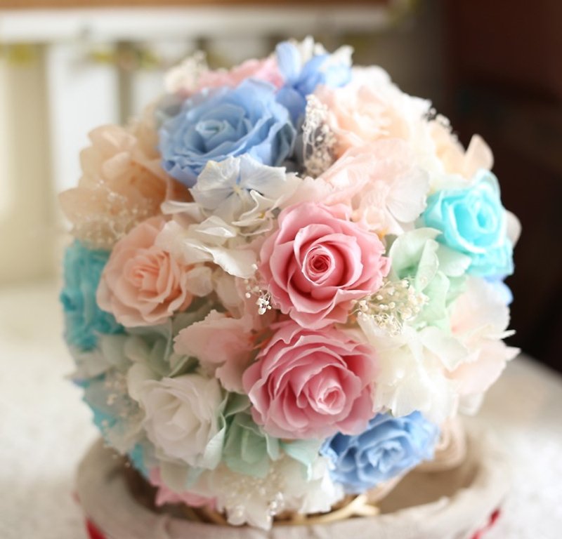 พืช/ดอกไม้ ช่อดอกไม้แห้ง สึชมพู - Yingluo Manor**Romantic France/Preserved Flower Bouquet/Custom-made/Wedding Gift