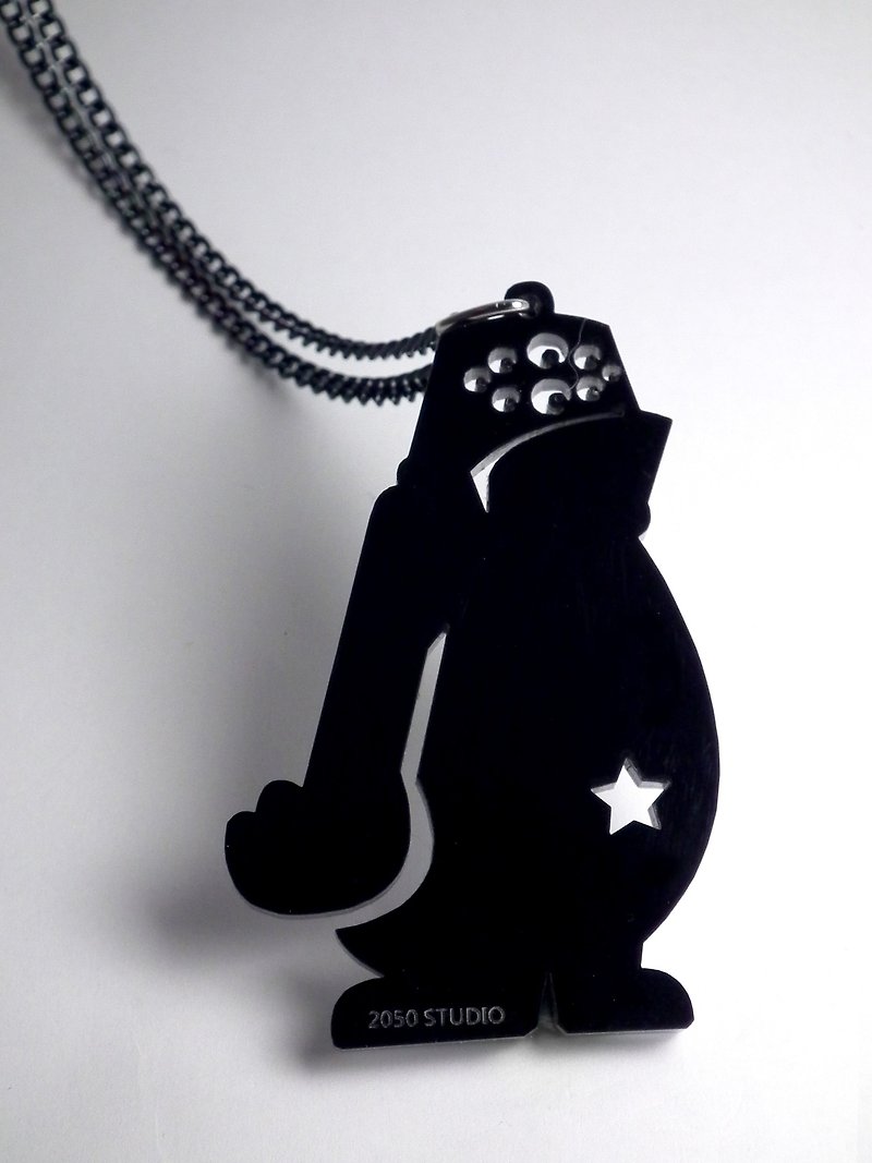 Lectra Duck▲8-eye monster▲Necklace/key ring - Necklaces - Acrylic Black