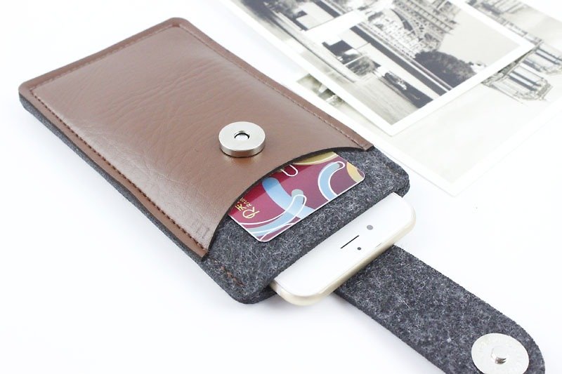 Customized protective case felt cover for iphone OnePlus Samsung phone case-115 - เคส/ซองมือถือ - วัสดุอื่นๆ 