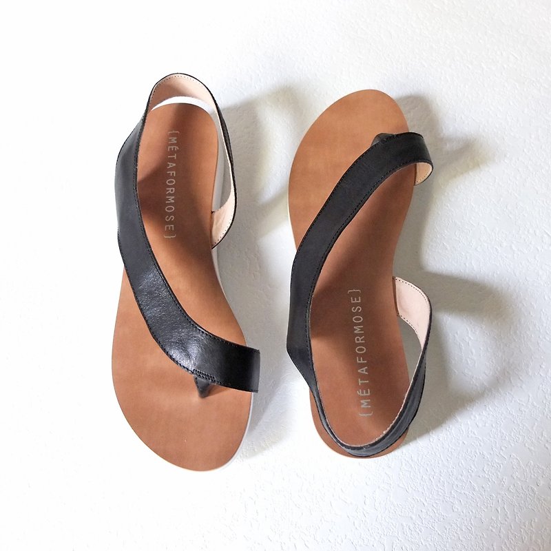 MétaFormose leather flat sandals Arc (2015 batch) - รองเท้าลำลองผู้หญิง - หนังแท้ 