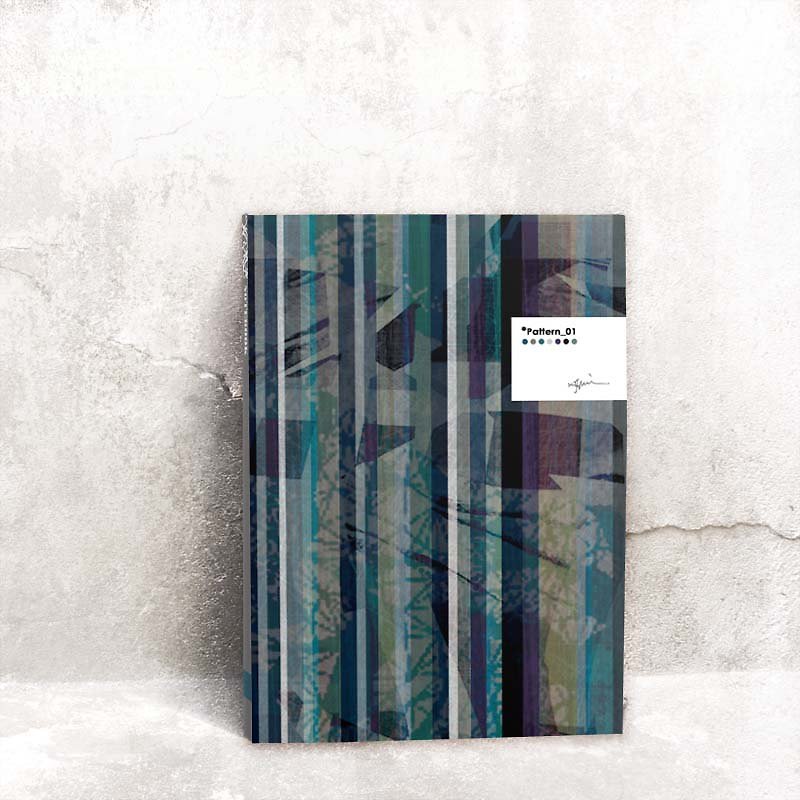 Pattern_01-不撕不可(BOOK)*筆記本 - 筆記本/手帳 - 紙 藍色