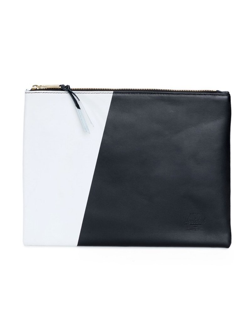 Herschel Supply Co. Network series of black and white leather clutch minimalist black and white - Clutch Bags - Genuine Leather 
