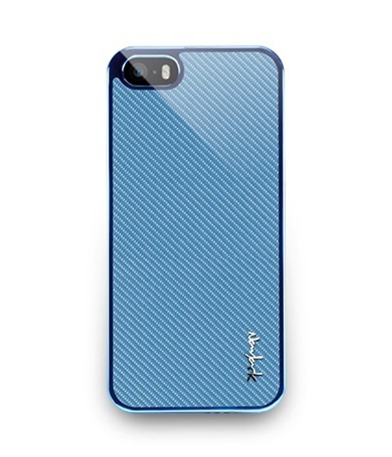 iPhone5 / 5s glass protection back cover - sky blue - Other - Plastic Blue