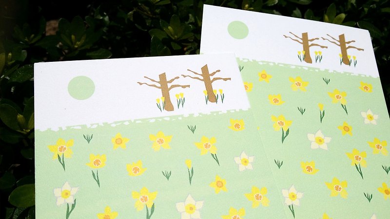 Daffodils Postcard - การ์ด/โปสการ์ด - กระดาษ หลากหลายสี