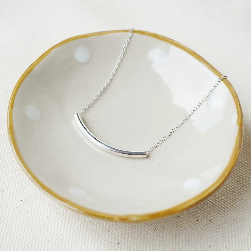 Pure Smiling Sterling Silver Necklace - สร้อยคอ - เงินแท้ สีเงิน