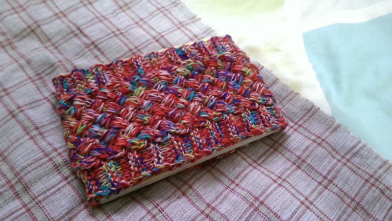 Lan hand-made knitted headband (flower yarn colorful beads red) - ที่คาดผม - วัสดุอื่นๆ สีแดง
