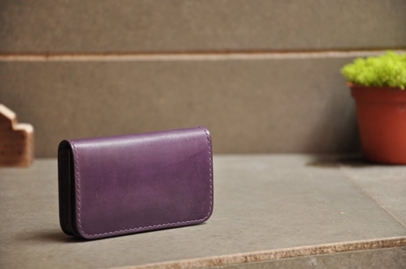 CA04 Cikou Contacts - Card Holders & Cases - Genuine Leather Purple