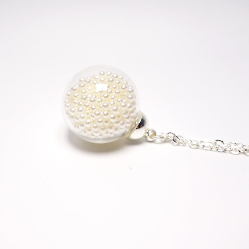 A Handmade Imitation Pearl Glass Ball Necklace - Chokers - Glass 