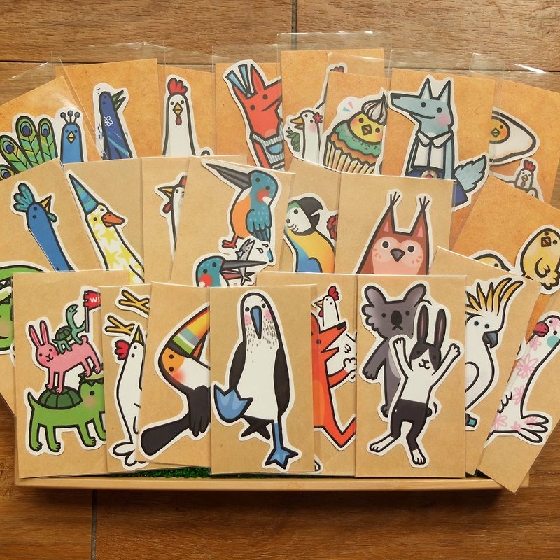 Good variety of patterns of animals big sticker! [Optional] 4 groups - สติกเกอร์ - กระดาษ หลากหลายสี