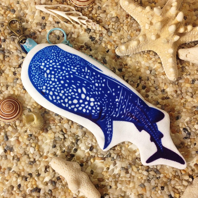 【有機棉系列】鯨鯊零錢包#原版 - 零錢包/小錢包 - 其他材質 藍色