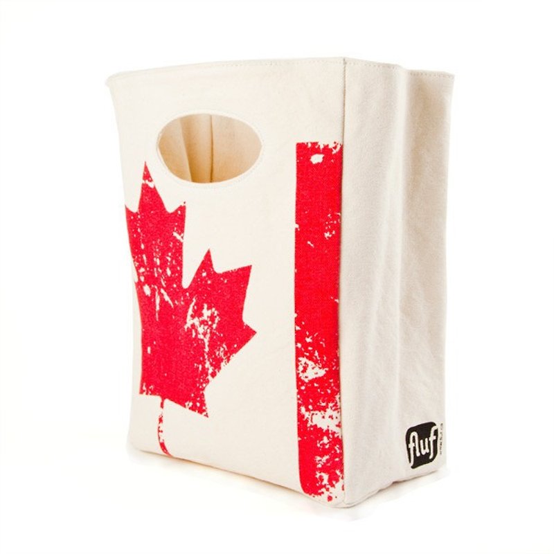 棉．麻 手提包/手提袋 紅色 - 【加拿大Fluf有機棉】隨手袋--(楓葉之國)