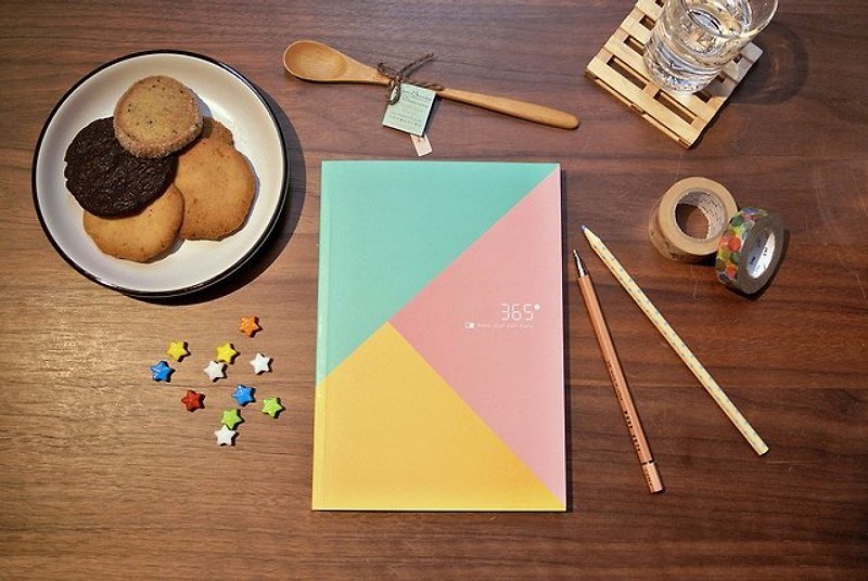 365 take note calendar IV v.1- blue / pink / yellow print product ▲ ▲ - Calendars - Paper Multicolor