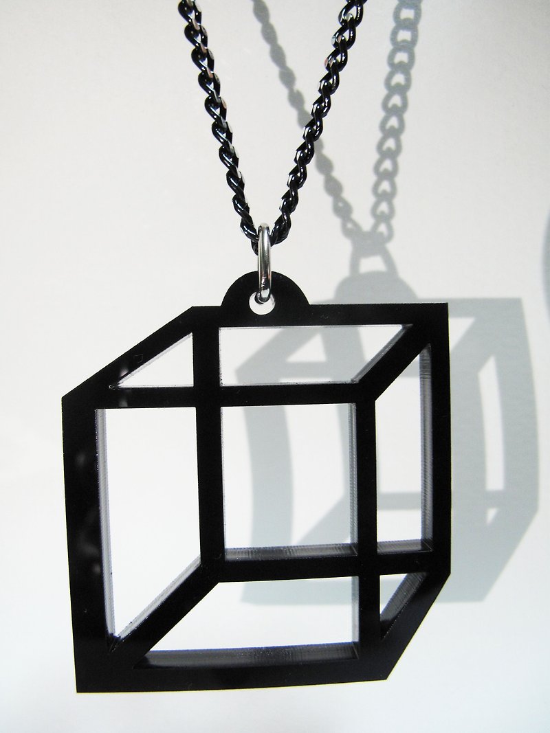 Lectra Duck Stereoscopic Cube (Geometric Series) Necklace/Key Ring - สร้อยคอ - อะคริลิค หลากหลายสี