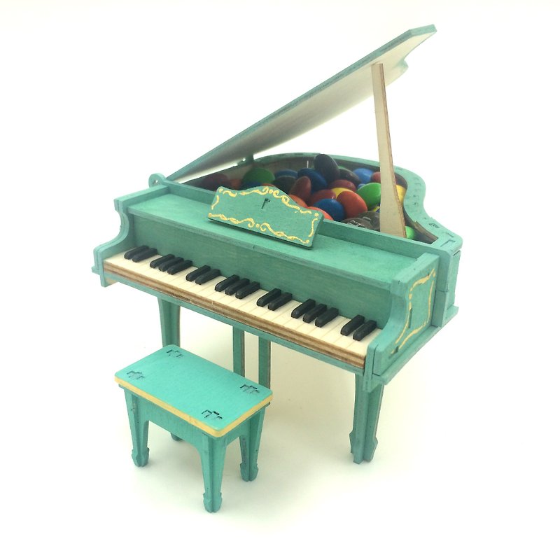 Jigzle 3D Wooden Puzzle | Music Series Piano Storage Box | Wedding Gift - Wood, Bamboo & Paper - Wood Brown