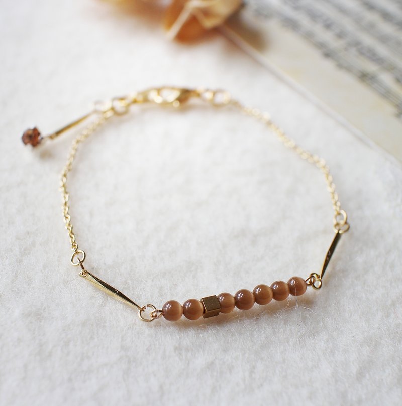 EF NO.52 between inch brown Opal Bracelet - สร้อยข้อมือ - วัสดุอื่นๆ สีนำ้ตาล