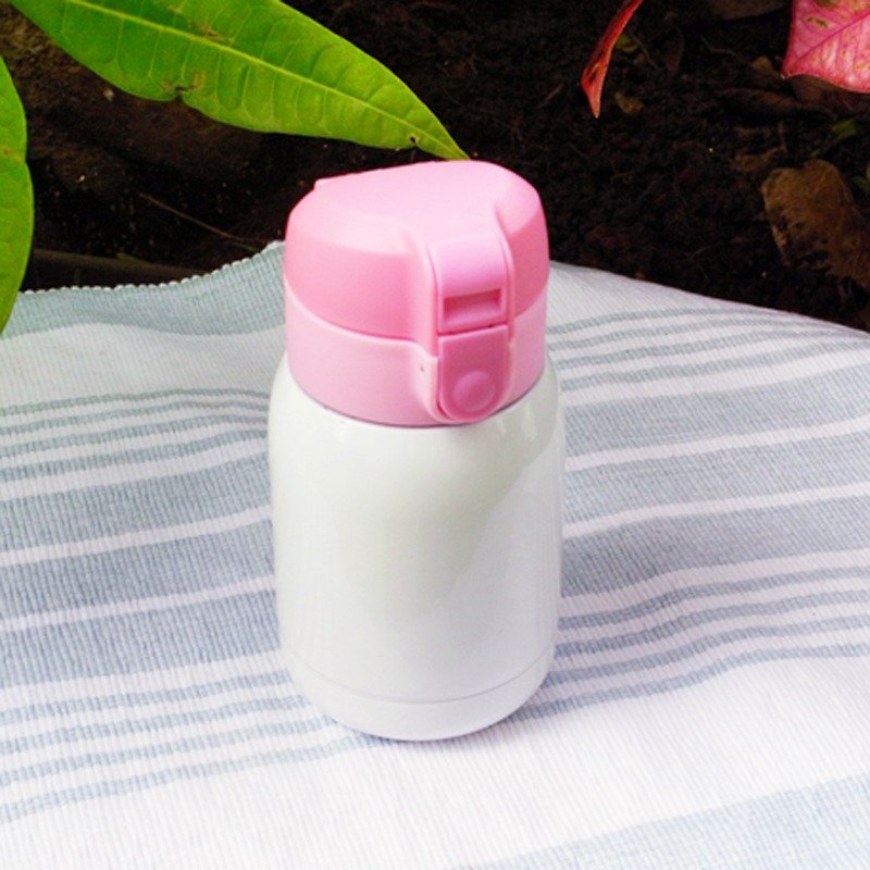 Handy Bottle lightweight vacuum thermos 180ml- pink (Japan Design) - ถ้วย - โลหะ สึชมพู
