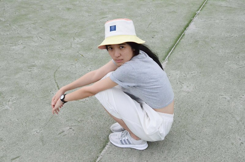 ::Bangstree:: Colorful canvas bucket hat -orangepink+white+yellow - Hats & Caps - Other Materials Yellow