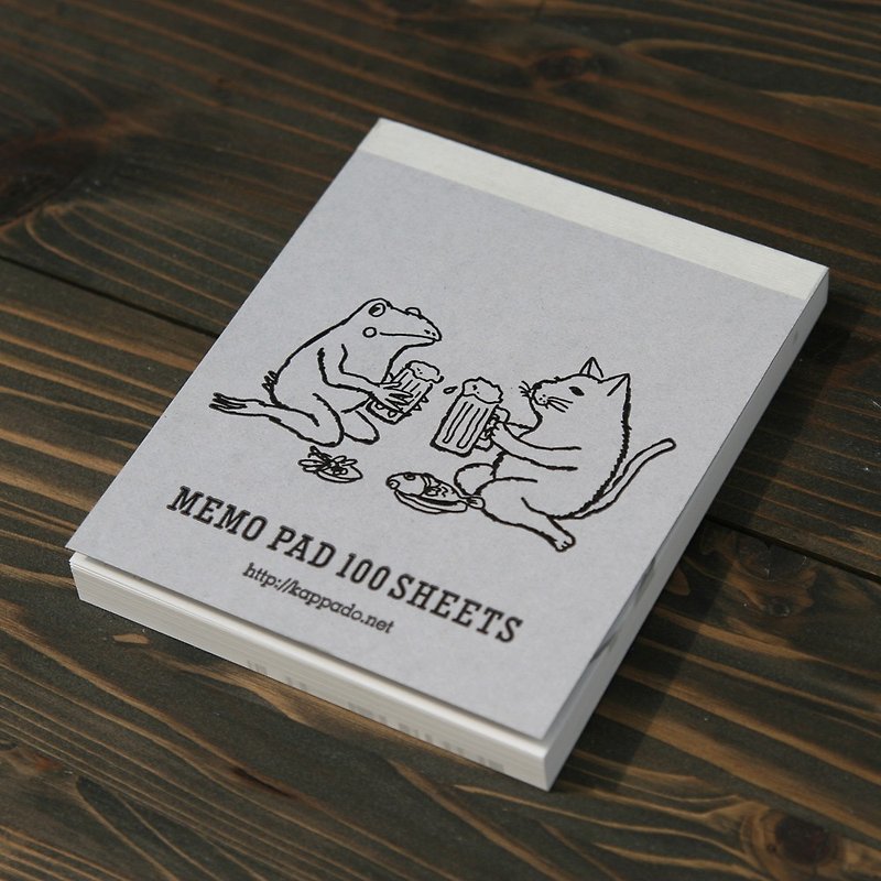 メモパッド（猫とカエル） - 便條紙/便利貼 - 其他材質 灰色