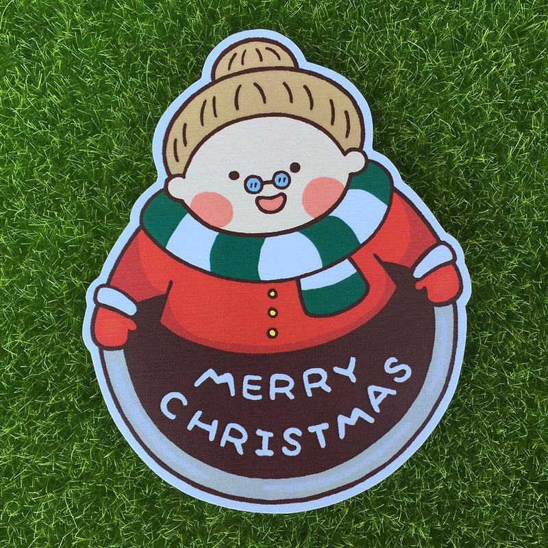 クリスマスグラニーカードCM0015 - カード・はがき - 紙 レッド