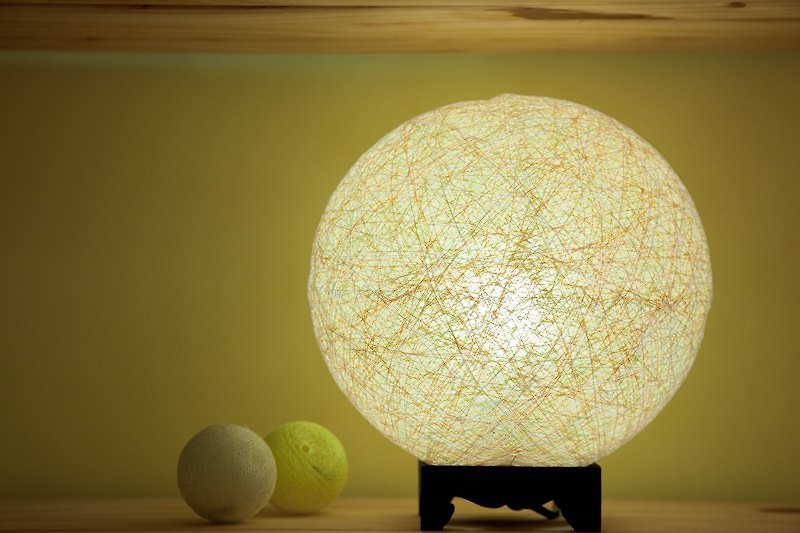 [Cream flavor] Hand-woven ball lampshade - Lighting - Other Materials Yellow