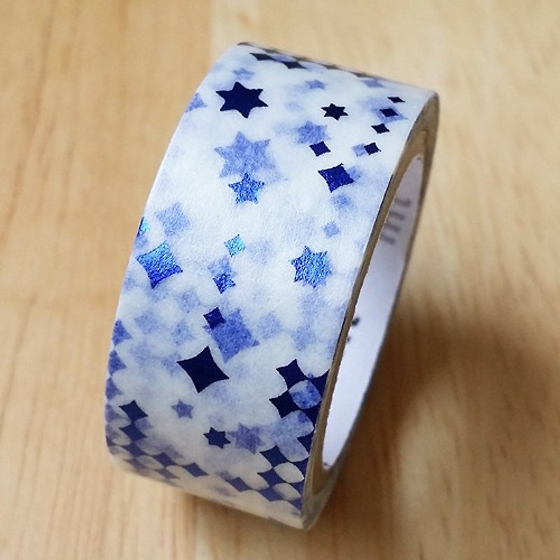 mt foil and paper tape fab charge [Lansing (MTHK1P05)] - Washi Tape - Paper Blue