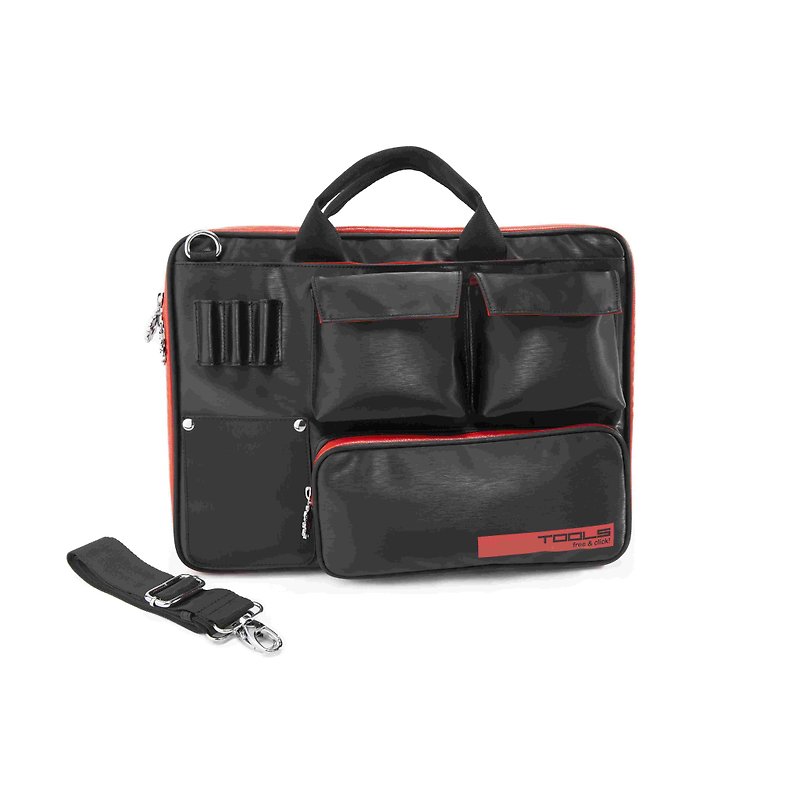 tools Com Bag - กระเป๋าแล็ปท็อป - วัสดุกันนำ้ สีดำ