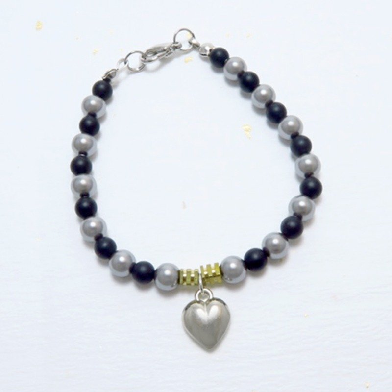 Reckless Beauty ◆ Iron Grey & Black-Swarovski Crystal Pearl / Natural Ore / Bracelet Bracelet Gift Custom Design - Metalsmithing/Accessories - Other Materials Black