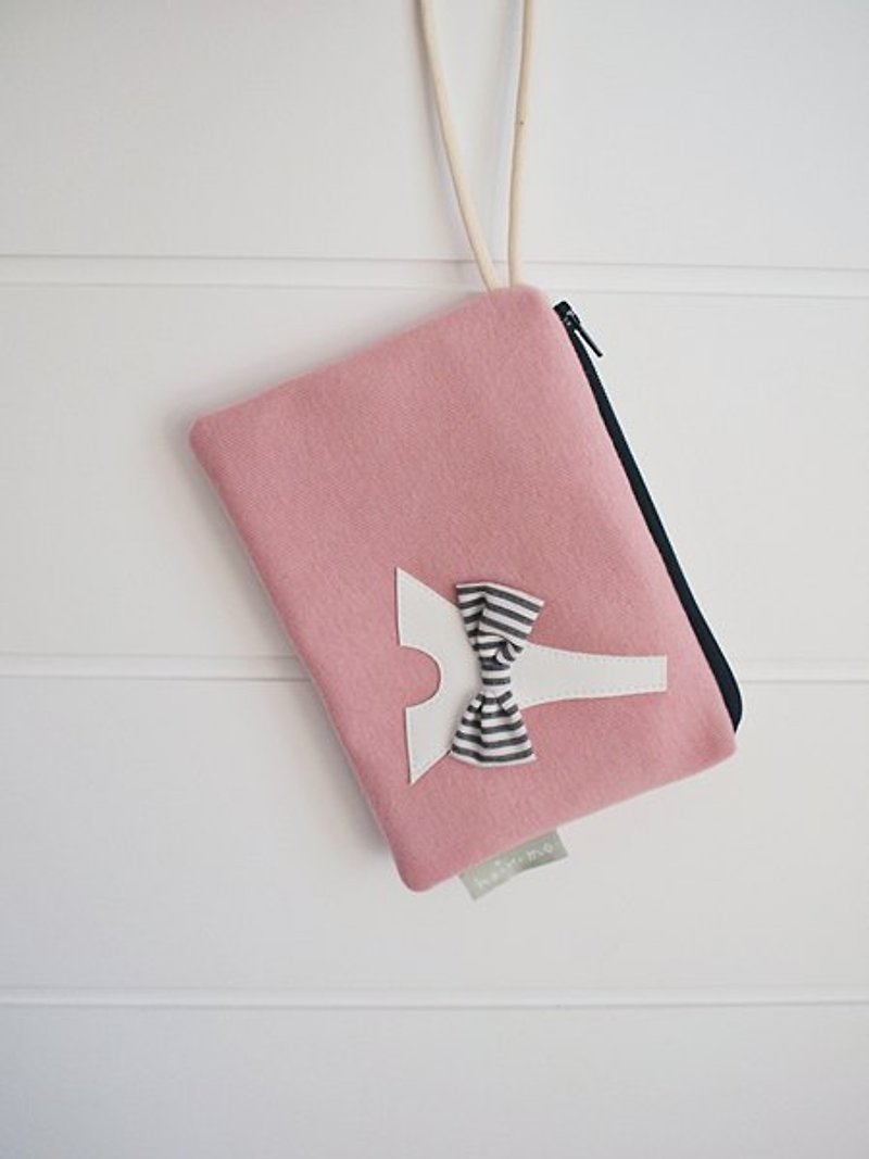 hairmo. Lovely Tower Clutch / thin camera bag - lotus (phone available) - Coin Purses - Other Materials Pink