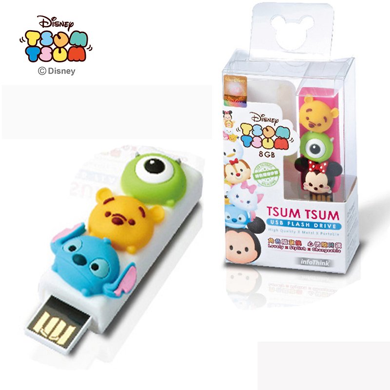 Disney cute together series TSUM TSUM flash drive 16GB one entry (role role) - USB Flash Drives - Silicone Multicolor