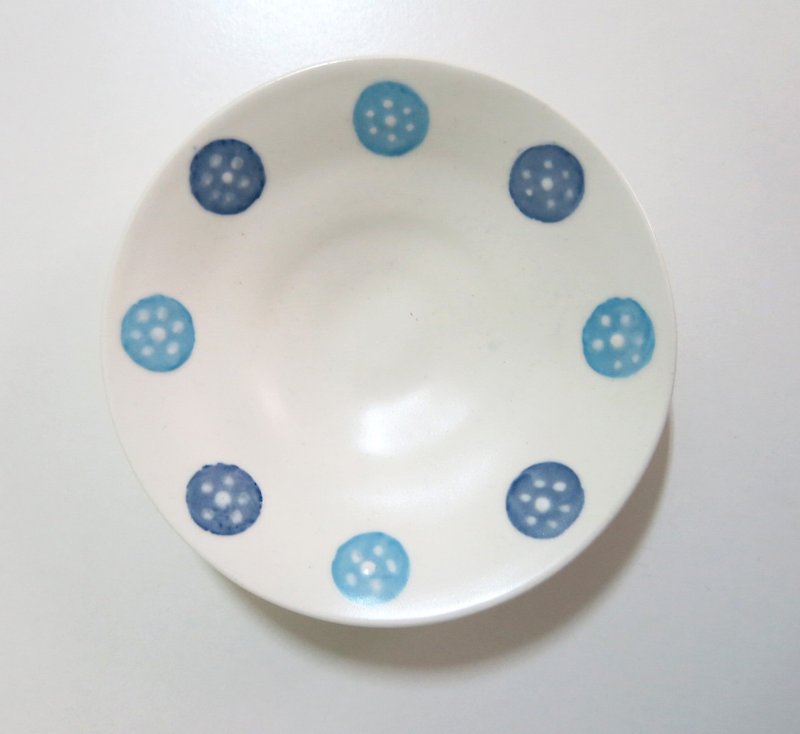 圓圈圈-陶盤 - 碟子/醬料碟 - 其他材質 藍色