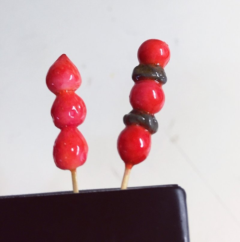 ~~mini new arrivals~~ my childhood favorite sweet candied haws earrings set (2 sets) (can be changed to the Clip-On type) ((randomly send a mysterious gift for over 600)) - Earrings & Clip-ons - Other Materials Multicolor