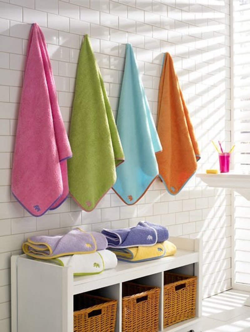 Kassatex Bambini 100%有機棉浴巾/兒童浴巾/小朋友浴巾/小孩浴巾 - 毛巾浴巾 - 棉．麻 綠色