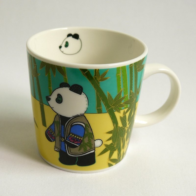 Giant Panda –Mug - แก้วมัค/แก้วกาแฟ - เครื่องลายคราม สีเหลือง