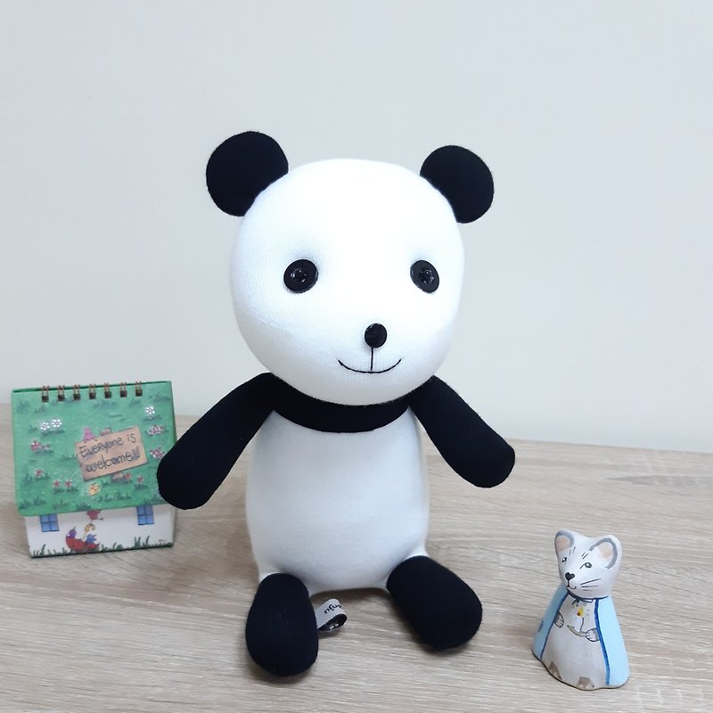 Panda Yuanzi's Twin Brother Doll Socks Doll - Stuffed Dolls & Figurines - Cotton & Hemp White
