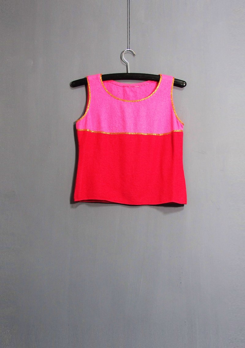 Wahr_ pink woven vest - Women's Vests - Other Materials 
