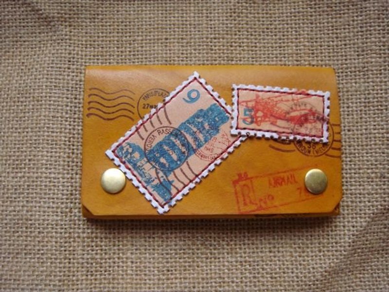 [ISSIS] [To travel together] Genuine leather hand-made travel stamp business card holder - Folders & Binders - Genuine Leather 