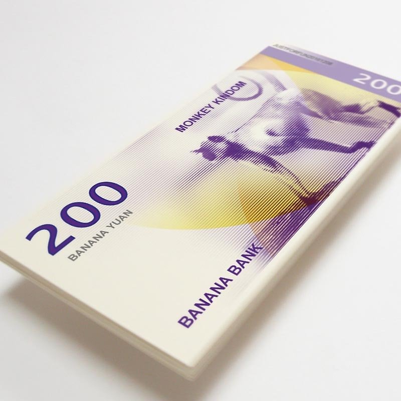 2016猴年祝福卡片-創意猴年紙幣200蕉圓6張-搞怪紅包-猴年紙幣書籤- - 紅包袋/春聯 - 紙 紫色