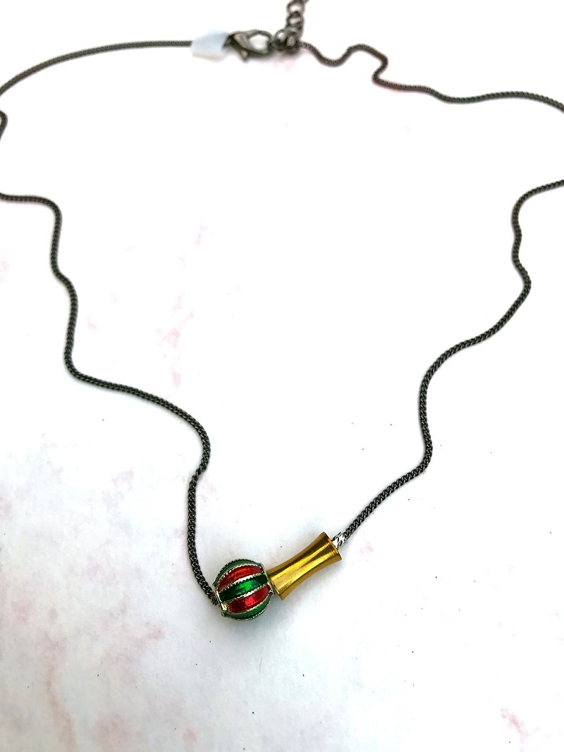 Golden brass ball necklace ∞ - Necklaces - Other Metals Multicolor