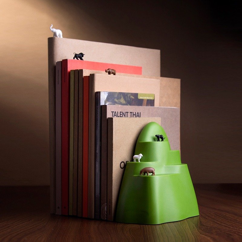 Special Offer-QUALY Mountain Viewing-Bookmarks and Bookends Set Defective Products - Bookmarks - Plastic Green