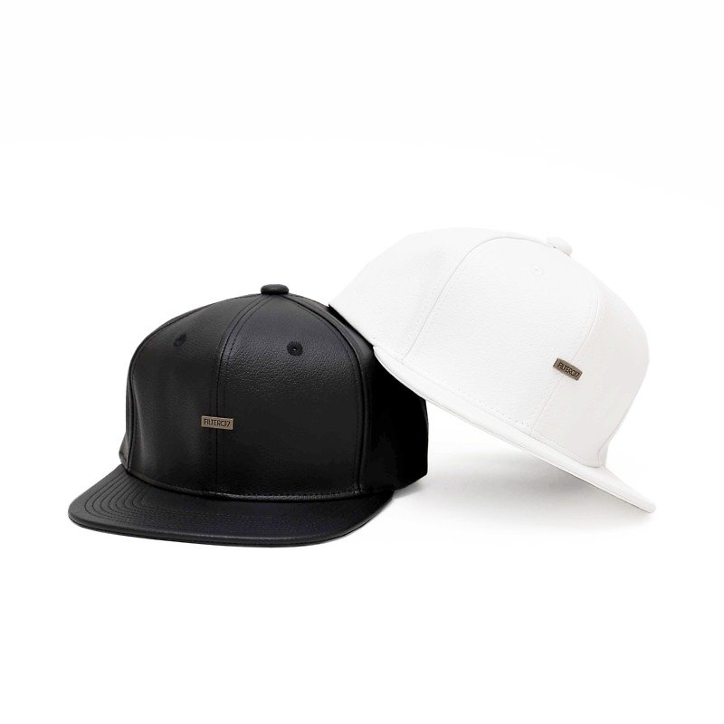 Filter017 Logo Leather Snapback Cap - 帽子 - 真皮 多色