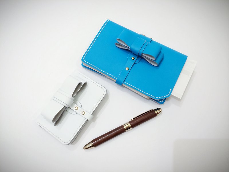 Zemoneni blue ocean winds card package passport bag combo - Other - Genuine Leather Blue