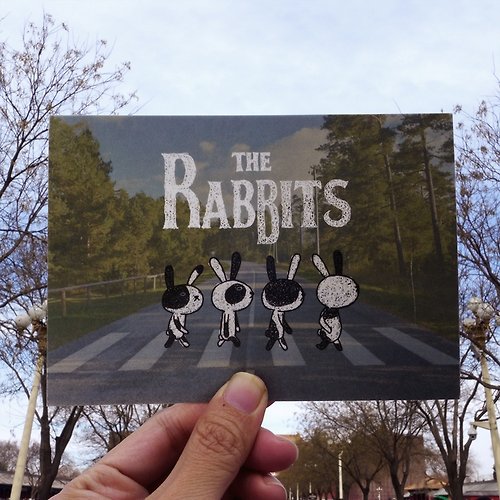 hahahana 設計明信片| the rabbits披頭兔