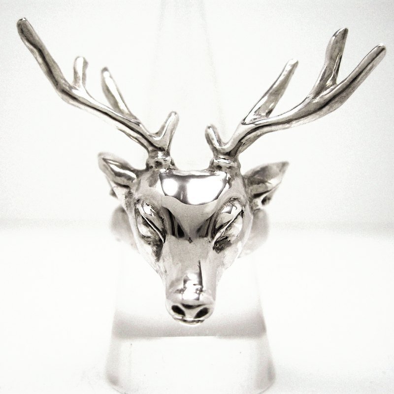 def jewelry 戒指【deer鹿】(黑、銀兩色) - 戒指 - 其他金屬 白色