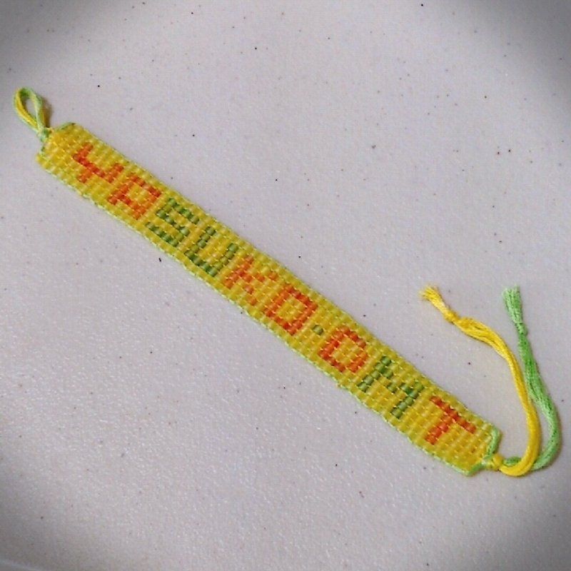 English words lucky beads bracelet ~ Sweet Lemon - สร้อยข้อมือ - วัสดุอื่นๆ สีเหลือง