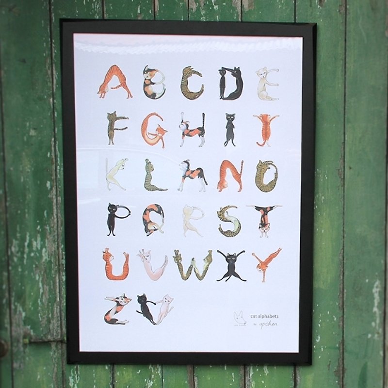 cat alphabet_poster - โปสเตอร์ - กระดาษ หลากหลายสี